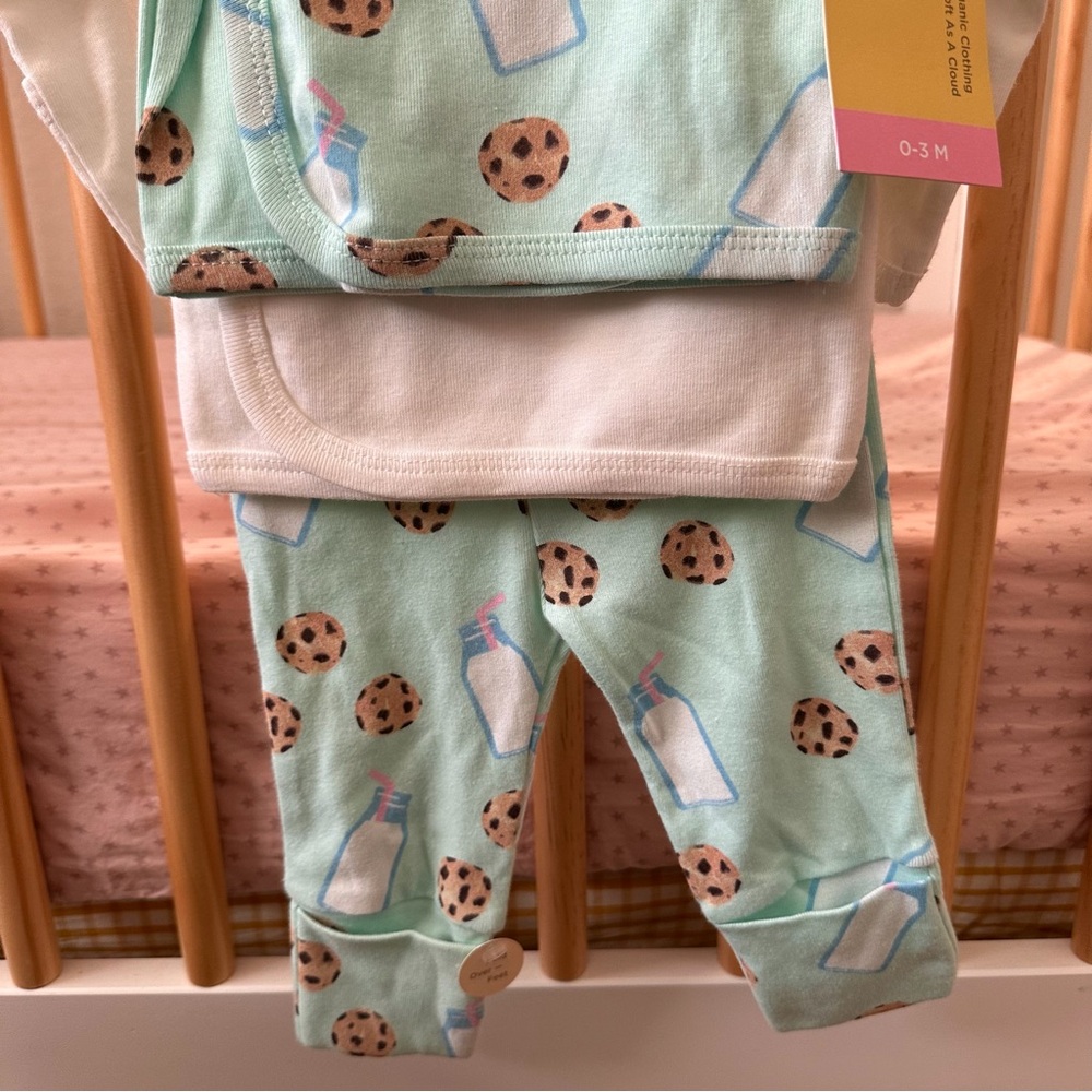 NWT‎ Monica & Andy Kids Pajamas - Blue Cookie Print - Picture 3 of 7